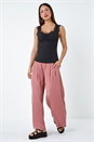 Black Ruched Lace Trim Top, Image 4 of 5