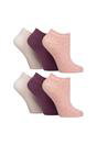 Pink 6 Pack Trainer Ankle Socks, Image 1 of 3
