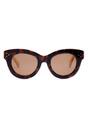 Black Retro Round-Frame Fashion Sunglasses, Image 2 of 7
