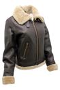 Brown B3 Sheepskin Leather Flying Jacket-Kaysi, Image 5 of 6