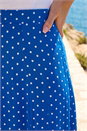Royal Blue Polka Dot Midi Skirt, Image 4 of 4