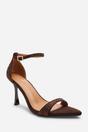 Dark Brown 'Indira' Suede Sparkling Heeled Sandals, Image 3 of 6