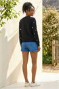 Black Floral Embroidered Knit Cardigan, Image 3 of 4