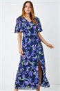  Floral Print Chiffon Maxi Dress, Image 2 of 5