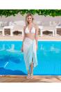 Turqouise Verano - Tie-Dye Cotton Sarong - Pale Turquoise, Image 1 of 2