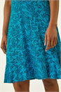 Blue Spot Print Wrap Dress, Image 5 of 5