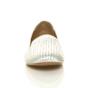 Ivory AJVANI Ivory Flat Diamante Loafers Ballet Pumps, Image 6 of 8