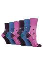 Pink 6 Pairs Wildlife Dogs Cats Patterned Socks, Image 1 of 2