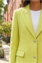 Lime Longline Boucle Textured Jacket, Image 4 of 4