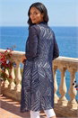 Navy  Mesh Burnout Longline Kimono, Image 2 of 4