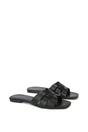 Black XY LONDON Black 'Luci' Strappy Slider Sandals With Square Toe, Image 3 of 5