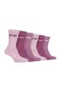 Pink 6 Pack Hiking Breathable Cotton Boot Socks, Image 1 of 3