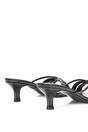 Black XY LONDON Black 'Claudia' Mid Heeled Sandal Slip On Mules With Square Toe, Image 6 of 6