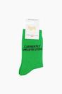 Lime Currently Unsupervised Cotton Glitter Socks, Image 3 of 4