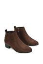 Brown 'Melodie' Zip Up Cowboy Ankle Boots With Low Block Heel, Image 6 of 6