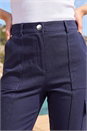 Navy  Cropped Cargo Stretch Trouser, Image 4 of 4