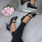 Black AJVANI Black Mid Heel Mary Jane Court Shoes, Image 5 of 6