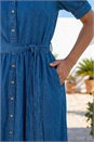 Denim Petite Denim Midi Dress, Image 4 of 4