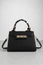 Black Small Crossbody Bag with Scarf Handle, Image 1 of 1