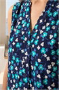 Turquoise Floral Puff Print Vest Top, Image 4 of 4