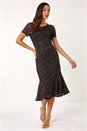 Bronze Lace Detail Stretch Midi Dress, Image 1 of 5