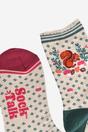 Green Squirrel Floral Wreath Bamboo Socks, Image 4 of 5