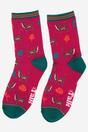 Fuchsia Jungle Cheetahs Bamboo Socks, Image 2 of 3