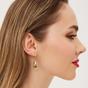 Gold Authentic Turquoise Sterling Silver Drop Gold Plated Earring, Image 3 of 4