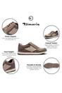 Taupe Faux Leather Sneakers - 23613, Image 3 of 7