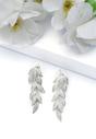 Silver Silver Leafy Cascading Dangle Earrings, Image 2 of 5