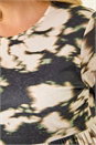 Black Curve Abstract Print Midi Dress, Image 5 of 5