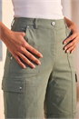 Khaki Cargo Pocket Stretch Shorts, Image 4 of 4