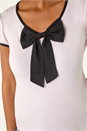 Light Pink Bow Front Stretch Top, Image 5 of 5