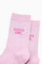 Light Pink Good Girl Combed Cotton Glitter Socks, Image 2 of 4