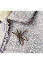 Black Dragonfly Brooch in Enamel with Crystal, Image 1 of 2