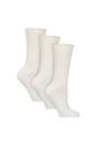 White 3 Pack Diabetic Slipper Socks with Grips, Image 1 of 3