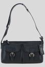 Black Ashwood Leather Black 'Nevaria' Real Leather Shoulder Bag, Image 1 of 4