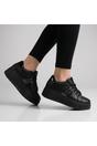 Black iKrush Black Malina Chunky Platform Glitter Detail Trainers, Image 3 of 8