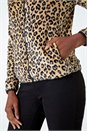 Multi  Animal Print Sherpa Fleece Jacket, Image 5 of 5