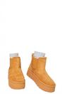 Camel iKrush Camel Edith Fluffy Platform Sole Chelsea Faux Fur Lined Ankle Boots, Image 7 of 8