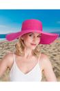 Pink Porto - Wide Brim Straw Floppy Hat - Hot Pink, Image 2 of 2