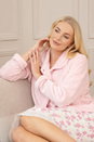 Pink Camille Lingerie Pink Classic Button Bed Jacket, Image 7 of 7