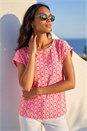 Pink Geometric Print Shell Top, Image 2 of 4