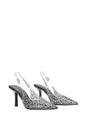 Black XY LONDON Black 'Pauline' Perspex Slingback High Heels With Crystal Details, Image 3 of 6
