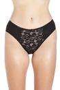 Black Camille Lingerie Black 3 Pack Lace Front HI-Leg Briefs, Image 1 of 4