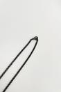Black Cross Pendant Necklace in Black, Image 4 of 4