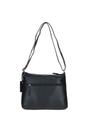 Black 'Mourne' Sleek Real Leather Shoulder Bag, Image 4 of 5