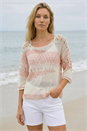 Light Pink Textured Abstract Knit Jumper, Image 4 of 4
