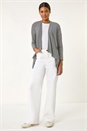 Black Waterfall Stetch Jersey Cardigan, Image 2 of 5