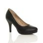 Black AJVANI Black High Heel Court Shoes, Image 1 of 6